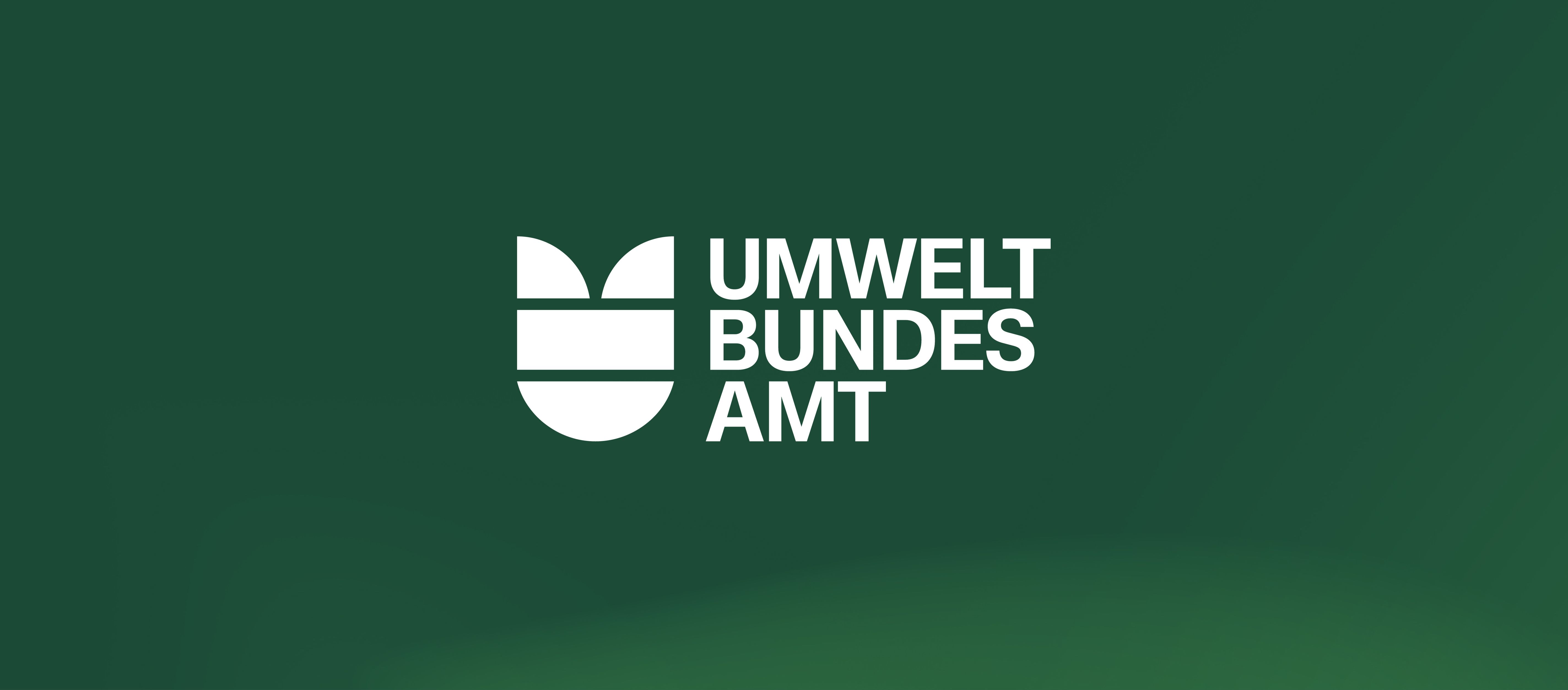 Das Logo des Umweltbundesamts in weiß auf grünem Hintergrund.